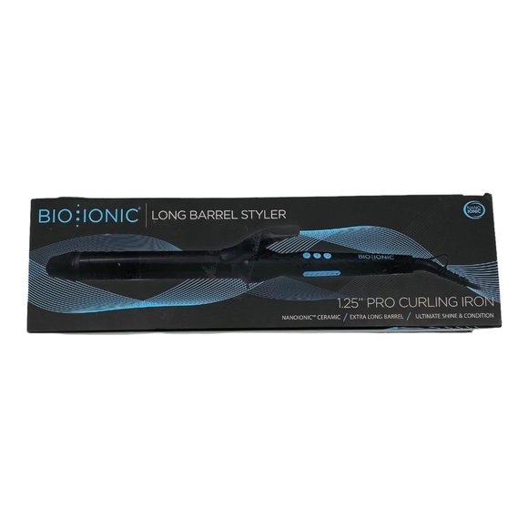 Bio Ionic 1.25" Pro Curling Iron Long Barrel Styler Nanoionic Ceramic Extra Long - Picture 2 of 8